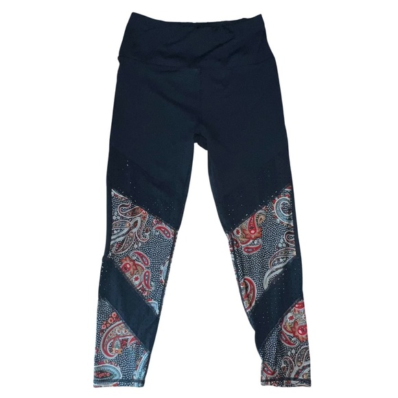 CottonOn Women Sport Pace high waist color blocked cropped leggings - Picture 1 of 5